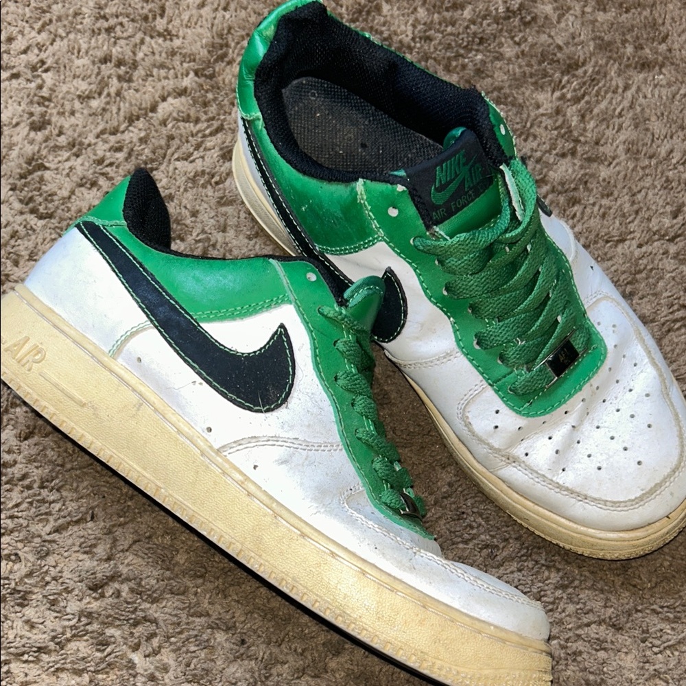 Nike Air Green and White Sneakers